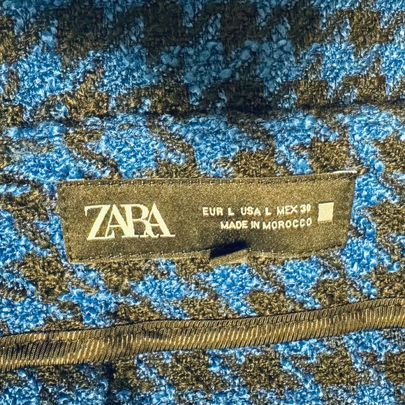 NWT - Zara Houndstooth Box Pleat Skort - Large - Picture 4 of 8